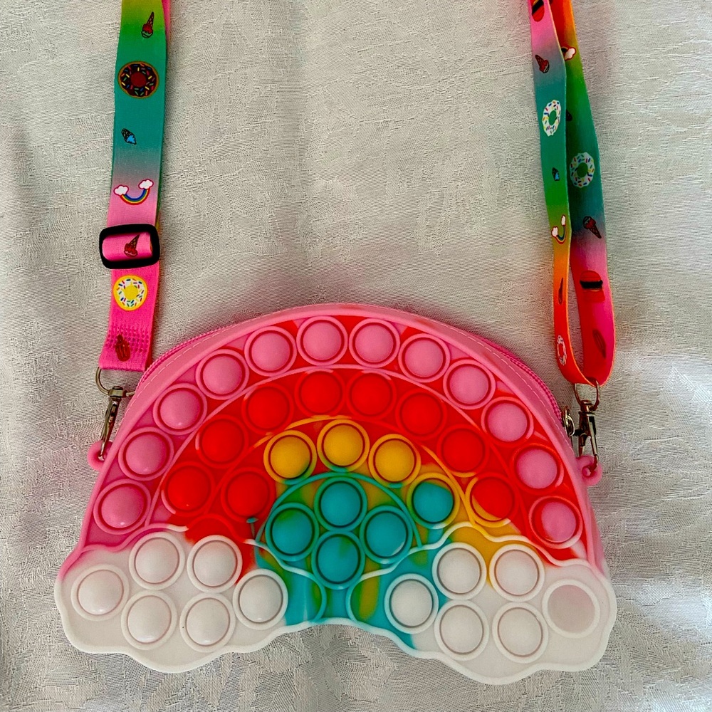 New Rainbow Pop It/ Fidget Bag